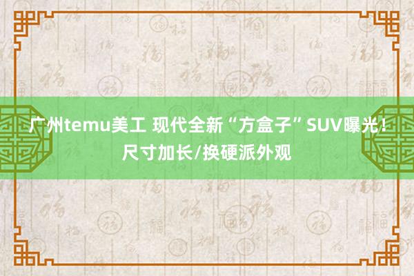 广州temu美工 现代全新“方盒子”SUV曝光！尺寸加长/换硬派外观